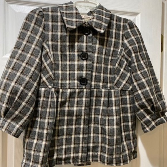 Forever 21 Jackets & Blazers - 2/$15 Forever junior's fashion coat, grey windowpane, M